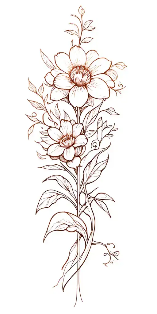 Flowers Spiritual Symbol Merging