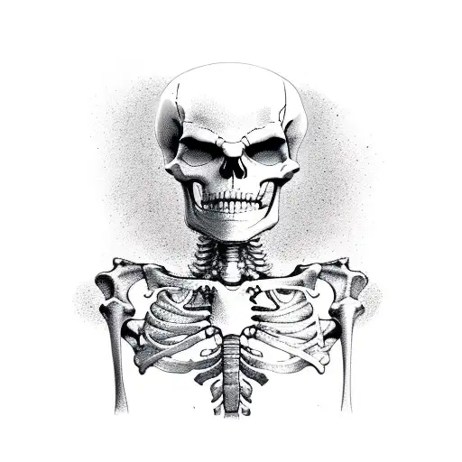 Skeleton Petting Golden Retiever