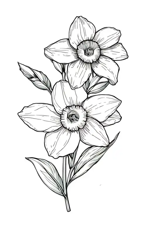 Honeysuckle And Daffodil