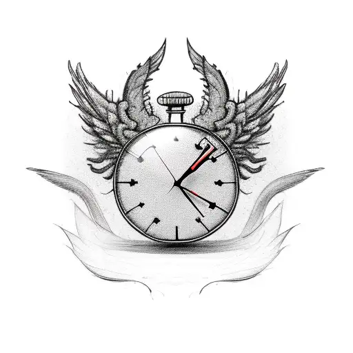 Fire Hat With Clock And Wings