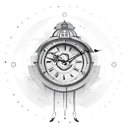 Clock Face With Fireman Tools As Clock Hands