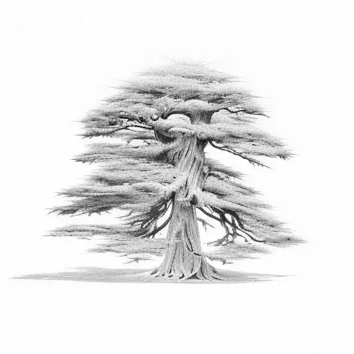 Cedar Tree In Arabsque Form