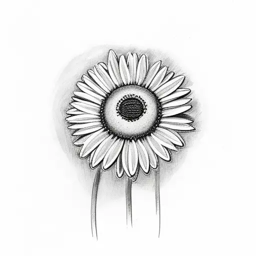 Cartoon Daisy With Smiley Face