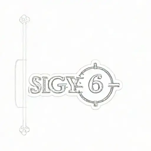 A Sticker With The Word Sigy 6 On It