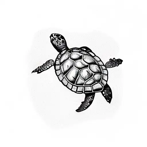 Sea Turtle With Cross