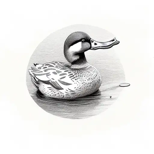 Funny Duck With Letter D