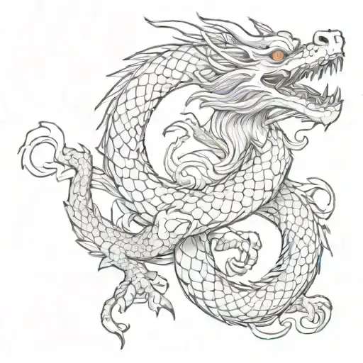 Japanese Dragon On Forearm