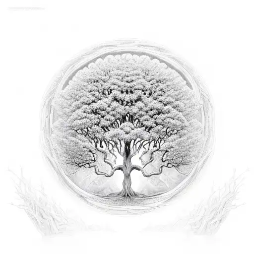 An Intricate Tree Of Life Symbolizing The Expansion Of Horizons