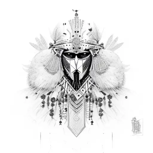 Crow Warrior With Crystals