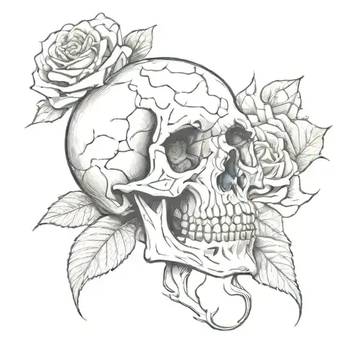 Skull And Rose