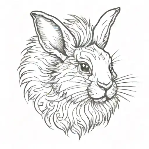 Black Lionhead Rabbit With Small Upstanding Ears Small Cheeks And A White Dot On His Nose