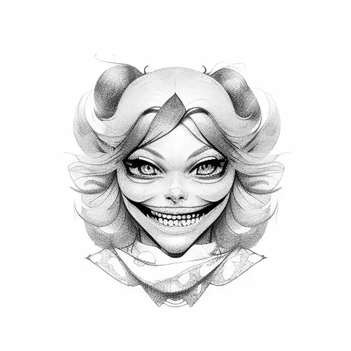 Playful Line Drawing Of A Mischievous Smile