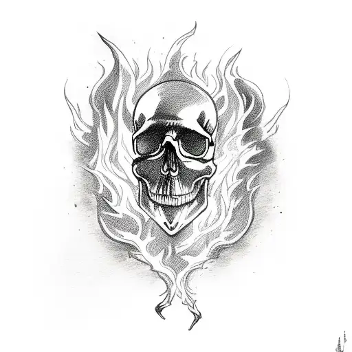 A Skull On Fire
