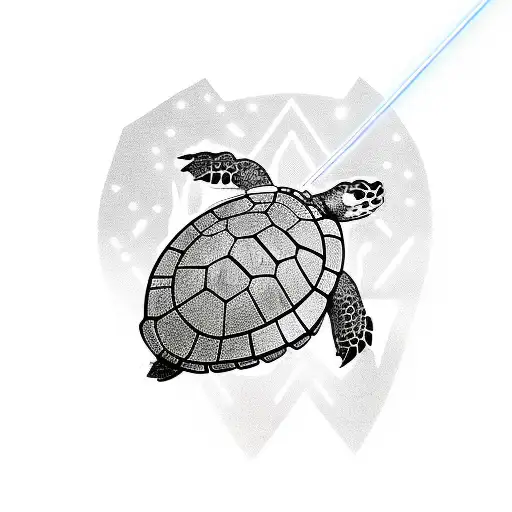 Turtle With A Laser Turret On Its Shell
