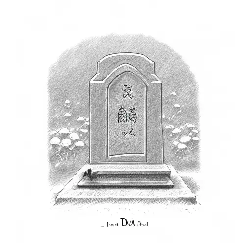 Gravestone Engraved With Name Dad