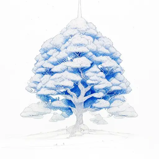 Book With Tree Colors Blue And Yellow