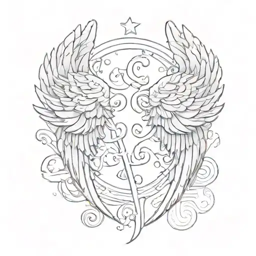 Initials Incorporated Angel Wings