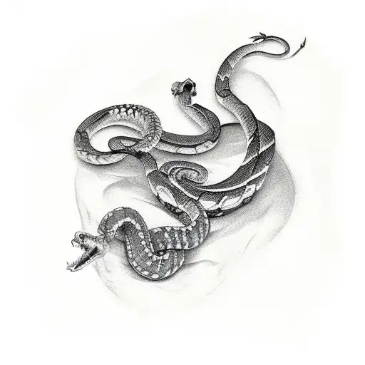 Hand Tattoo Skeleton And Snake