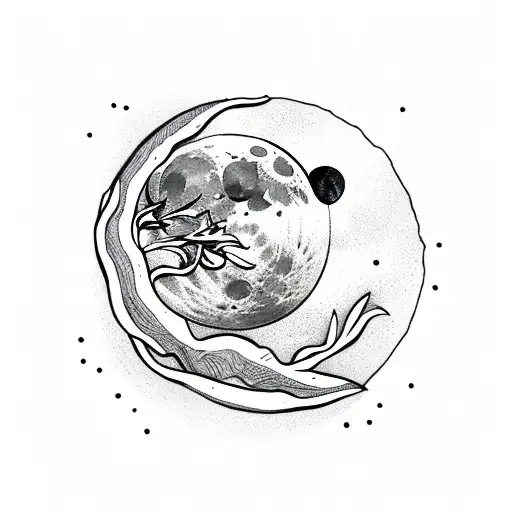 Moon With Olive Branch