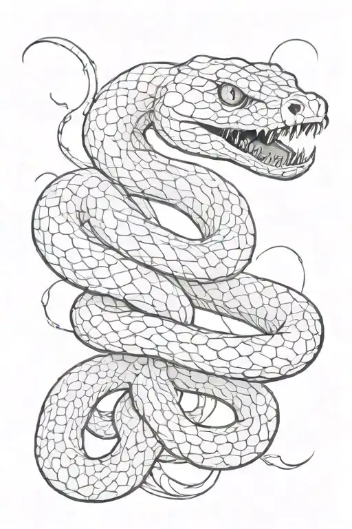 Snake Biting Itself