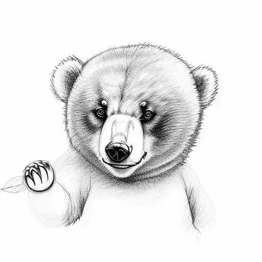 Adorable Cartoon Baby Bear