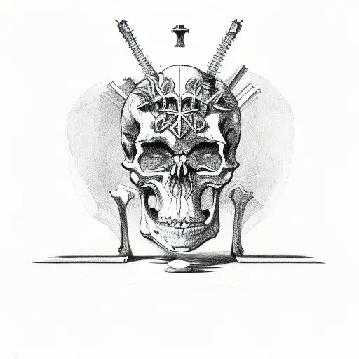 Skeleton Kneeling And Praying