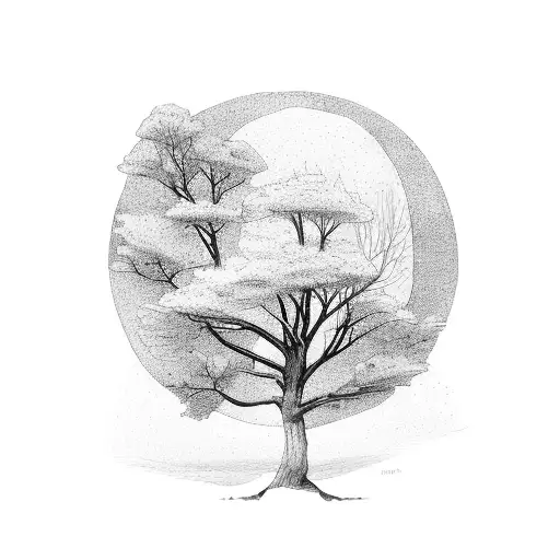 Tree With Red Cardinal