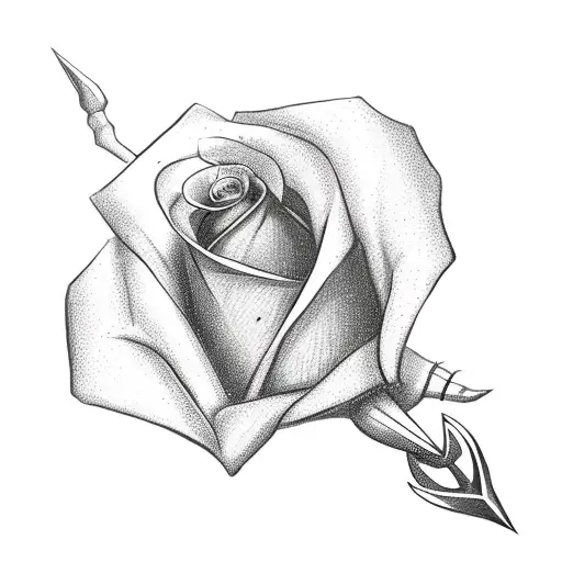 Two Anchors And A Rose