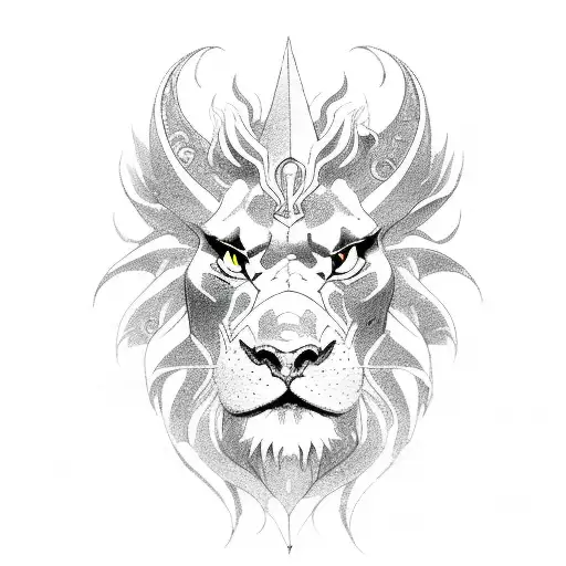 Full Dragon With Lion Head