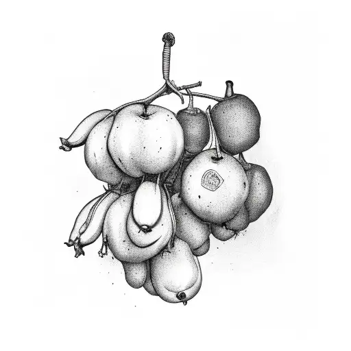 Hand Reaching For Forbiden Fruit Hanging From Tree