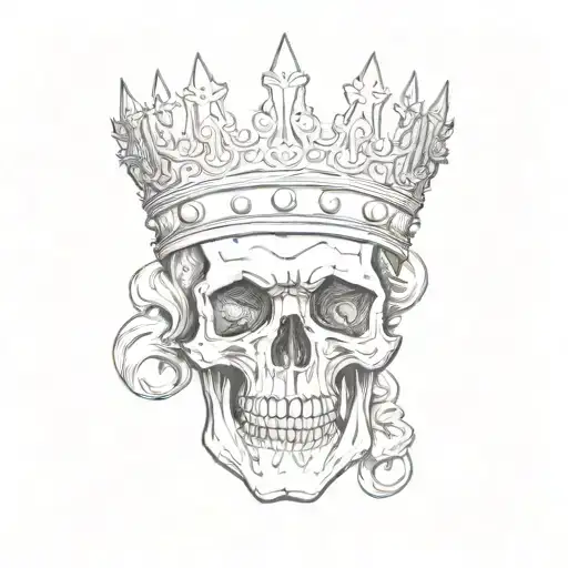 Skull Wearing A Crown