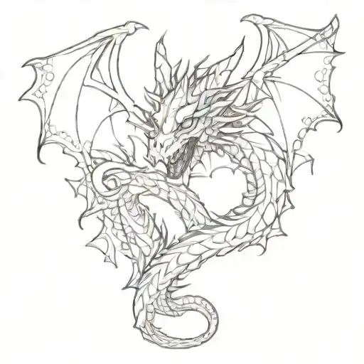 A Dragon Holding A Cancer Ribbon