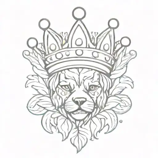 Paw Print With A Crown