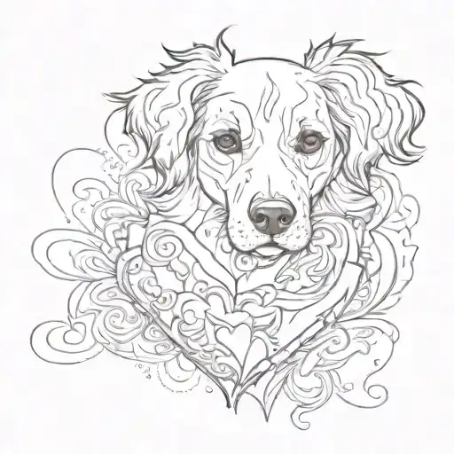 Dog In A Heart Ruffle