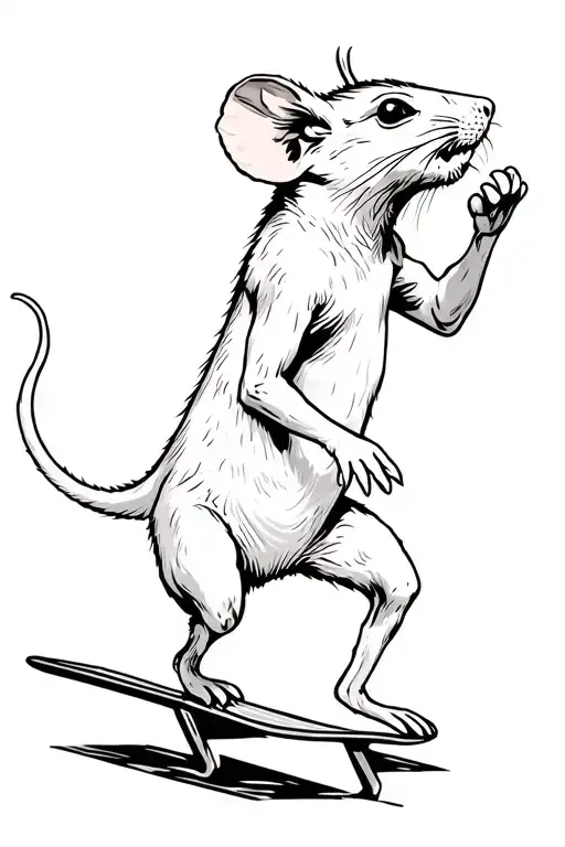 Rat Doing Kickflip