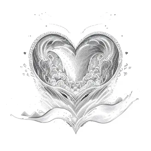 Heart Ocean Wave