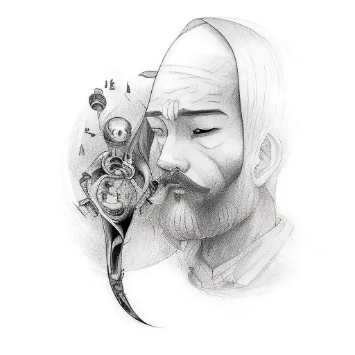 Line Tattoo Representing Someone With Different Way Of Thinking