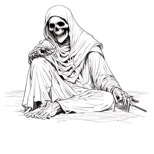 Grim Reaper Sitting