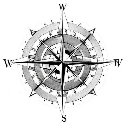 A Wind Rose Compass With Butter Fit