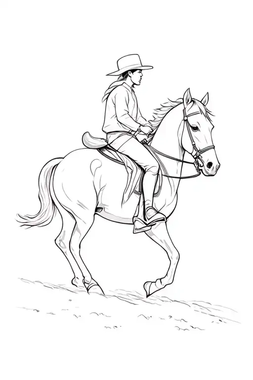 A Person Riding A Horse
