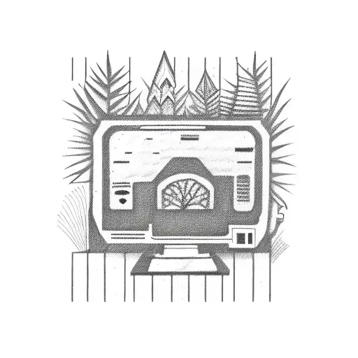 Rundown Retro Mac Computer That Has Nature Taking Over It