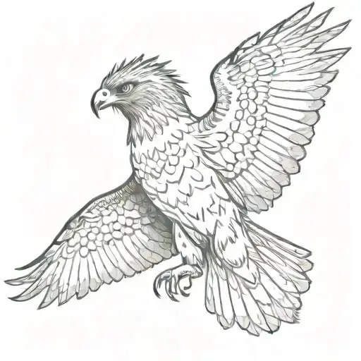 Red Tailed Hawk Flying And Looking