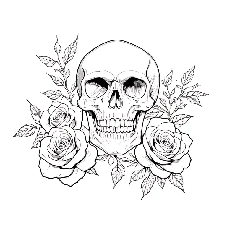 Skull And Roses