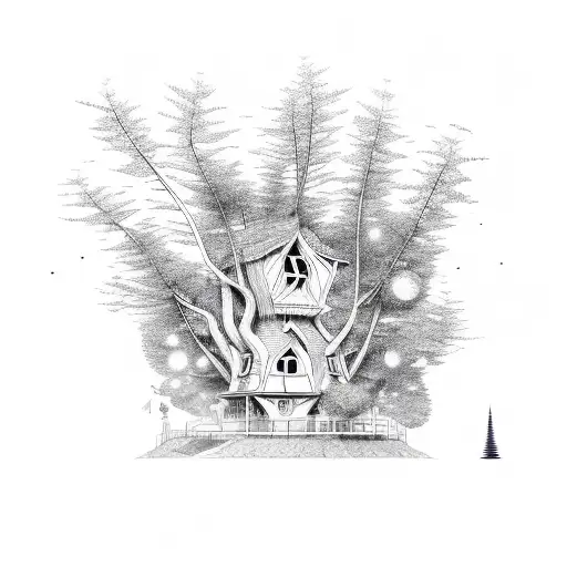 Magical Tree House On A Rainbow