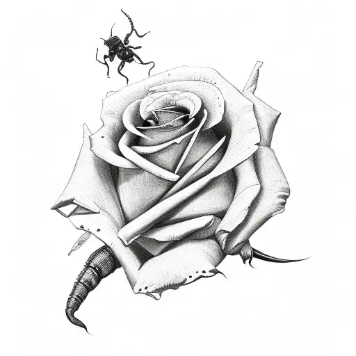 Roses With Scorpion