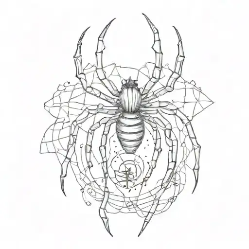 Create A Tattoo Design Inspired By Music And Spiders