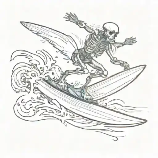Skeleton Surf Boarding
