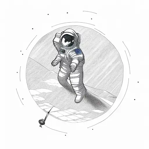 Astronaut Throwing Disc