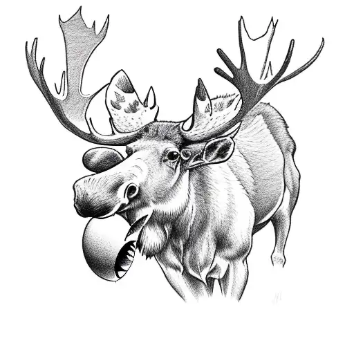 Moose With Soccer Ball