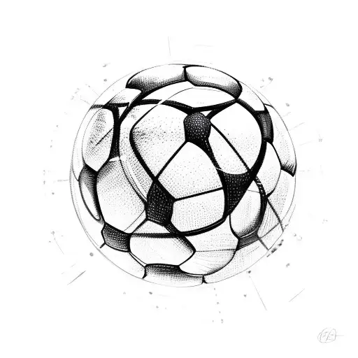 Soccer Ball Intertwinned With An Anchor
